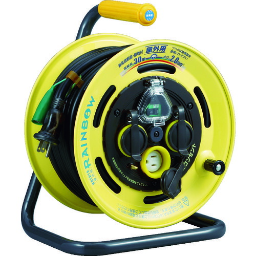ハタヤリミテッド　ハタヤ　レインボーリールブレーカー付　３０ｍ　アース付　【品番：BE-30K】