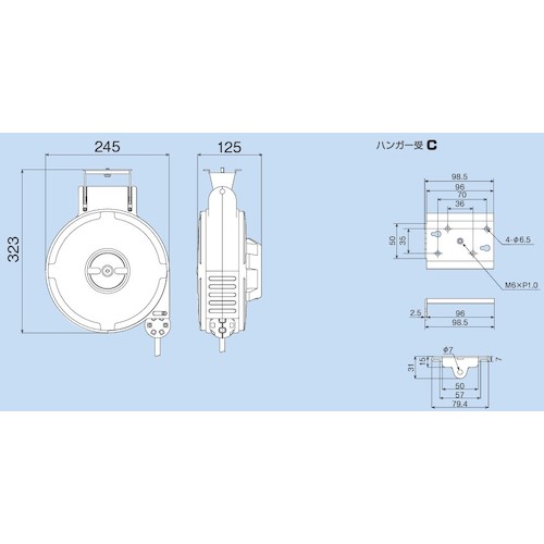 ハタヤリミテッド　ハタヤ　コードマックＭＳ　単相１００Ｖ型　８ｍアース付　ストッパーフリー　【品番：CBSF082QK】_2