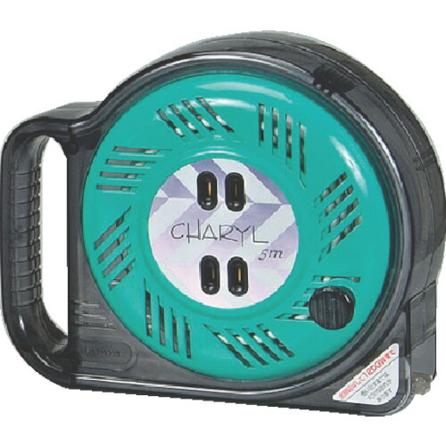 ハタヤリミテッド　ハタヤ　シャリル　単相１００Ｖ　５ｍ　手動巻　エメラルドグリーン　【100個】　【品番：CY-5-GE】