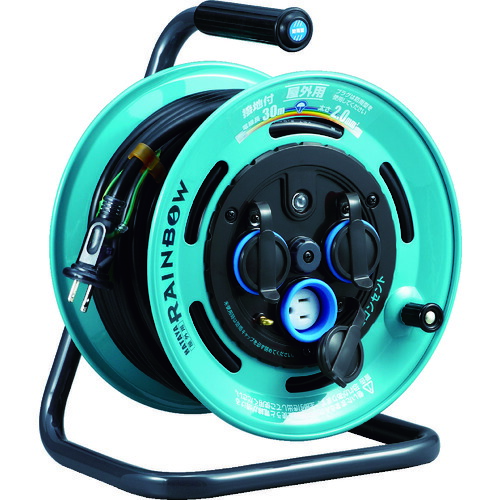 ハタヤリミテッド　ハタヤ　屋外用レインボーリール　単相１００Ｖアース付　３０ｍ　【品番：GE-30K】