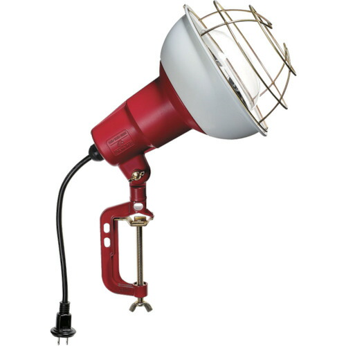ハタヤリミテッド　ハタヤ　防雨型作業灯　リフレクターランプ３００Ｗ　１００Ｖ電線０．３ｍ　バイス付　【品番：RC-300】