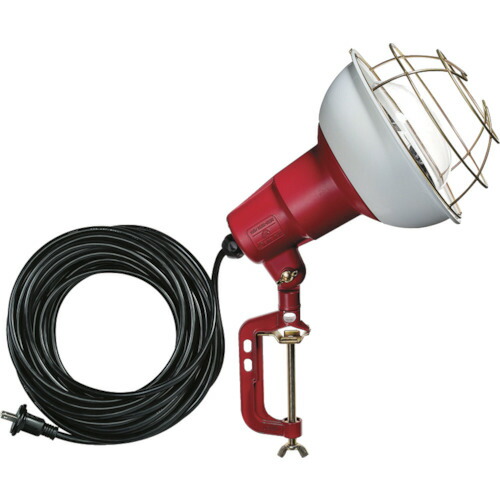 ハタヤリミテッド　ハタヤ　防雨型作業灯　リフレクターランプ３００Ｗ　１００Ｖ電線１０ｍ　バイス付　【品番：RC-310】