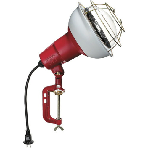 ハタヤリミテッド　ハタヤ　防雨型作業灯　リフレクターランプ５００Ｗ　１００Ｖ電線０．３ｍ　バイス付　【品番：RC-500】