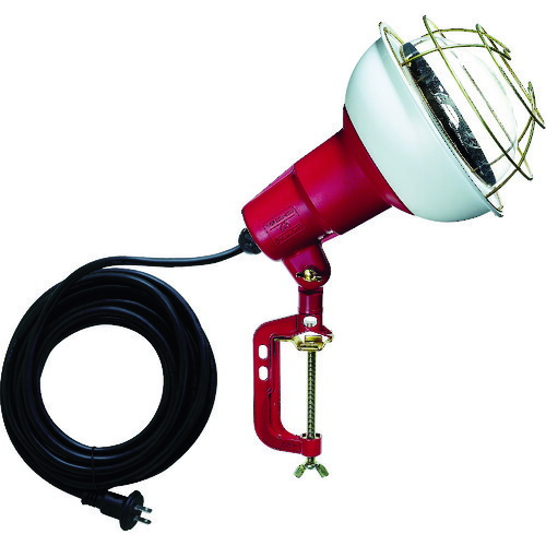 ハタヤリミテッド　ハタヤ　防雨型作業灯　リフレクターランプ５００Ｗ　１００Ｖ電線５ｍ　バイス付　【品番：RC-505】