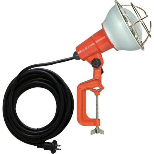 ハタヤリミテッド　ハタヤ　防雨型作業灯　リフレクターランプ２００Ｗ　１００Ｖ電線５ｍ　バイス付　【品番：RE-205】