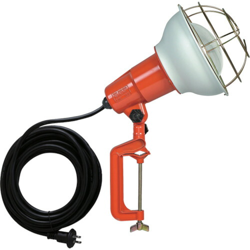 ハタヤリミテッド　ハタヤ　防雨型作業灯　リフレクターランプ３００Ｗ　１００Ｖ電線５ｍ　バイス付　【品番：RE-305】