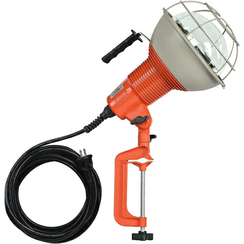 ハタヤリミテッド　ハタヤ　防雨型作業灯　リフレクターランプ５００Ｗ　１００Ｖ電線５ｍ　バイス付　【品番：RG-505】