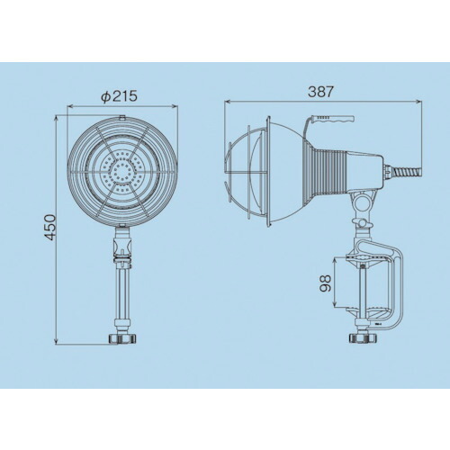 ハタヤリミテッド　ハタヤ　４５Ｗ　ＬＥＤ作業灯　２００Ｖ　【品番：RXL-210W】_3