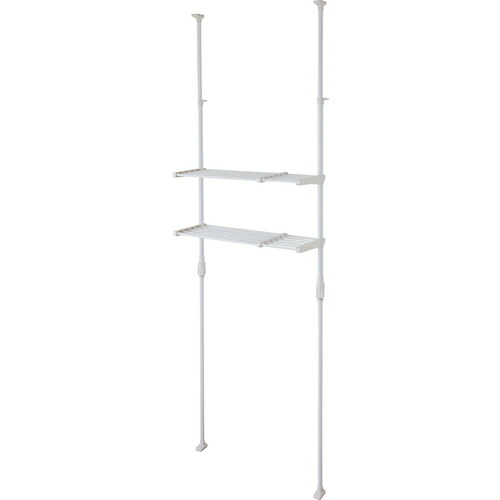 平安伸銅工業　突っ張りランドリーラック　幅　６０−９３ｃｍ　耐荷重　８ｋｇ×２　【4個】　【品番：L-6】