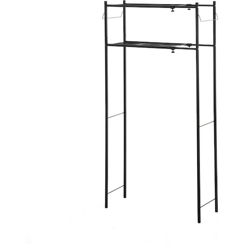 平安伸銅工業　角パイプ洗濯機棚　マットブラック　幅　５８−８０ｃｍ　耐荷重　８．６ｋｇ　【5個】　【品番：TLR-2B】