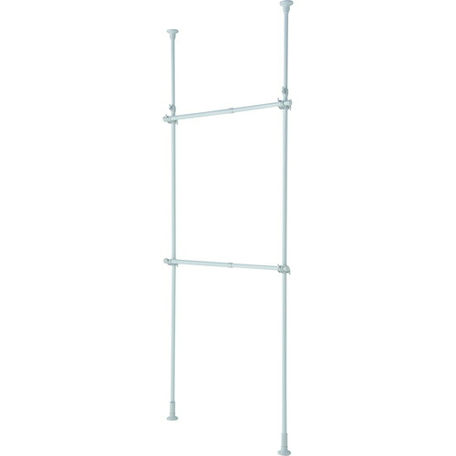 平安伸銅工業　突っ張り強力２段ハンガー　幅　５６−９５ｃｍ　耐荷重　１５ｋｇ×２本　【6個】　【品番：TNP-3】