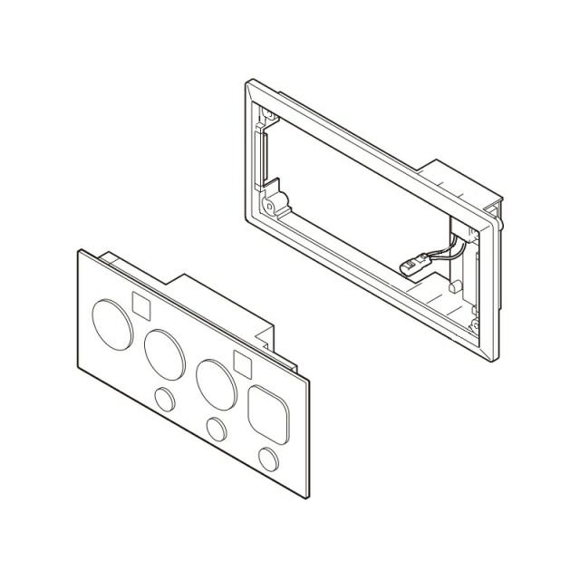 LIXIL（INAX）　大型埋込100Vリモコン本体（ビデ無・乾燥無・流す付・擬音無）　【品番：354-1451D】【14】