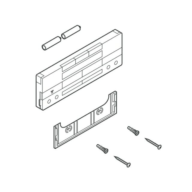 LIXIL（INAX）　電池・ビス付壁リモコンキット（黒、英字）　【品番：354-1362-SET】【14】
