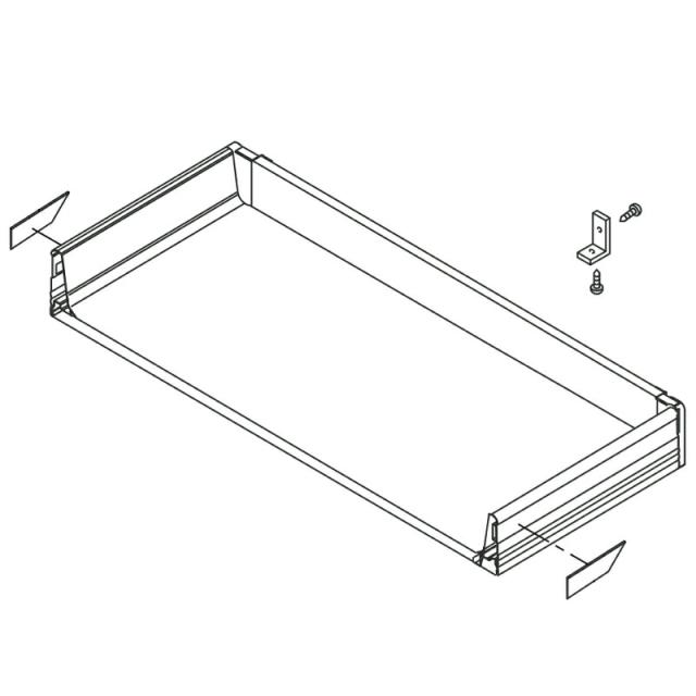 LIXIL（INAX）　引出しボックス（配管カバー・隙間隠しパッキンなし）　【品番：KHIZ2604-1】【14】