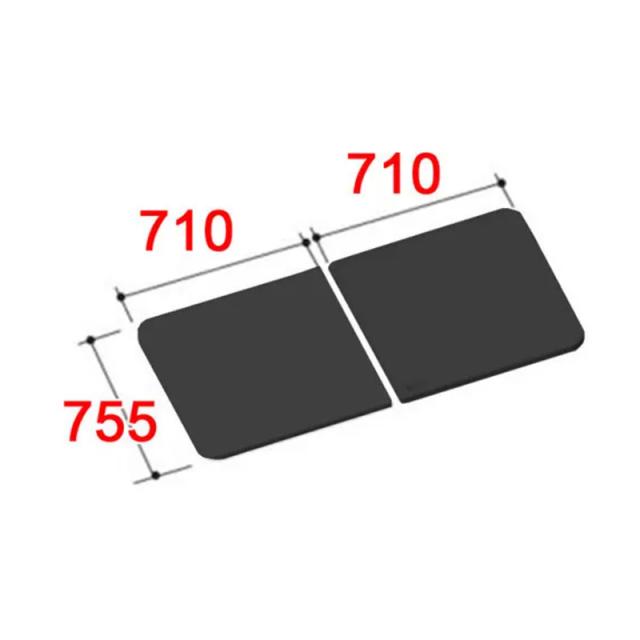 LIXIL（INAX）　組フタ　レザー調ブラック　【品番：YFK-1476B（4）-D4/K】【14】