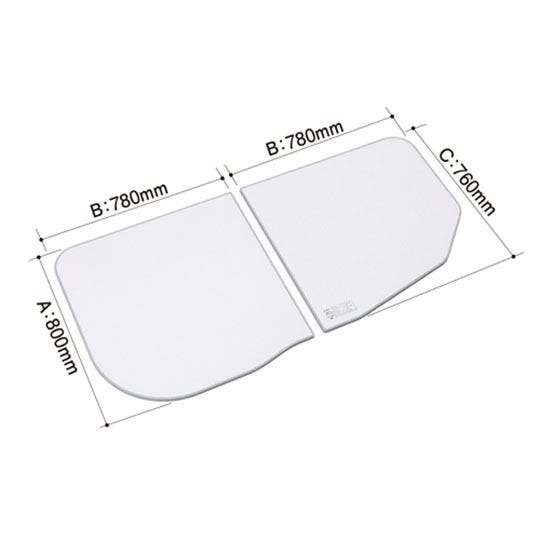 LIXIL（INAX）　薄型保温組フタ 1600オーバル浴槽用 R勝手用　ホワイト　【品番：YFK-1676B（2）R-D4】【14】