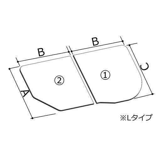 LIXIL（INAX）　保温組フタ LIXIL（INAX） 薄型保温組フタ 1600オーバル浴槽用 L勝手用 品番