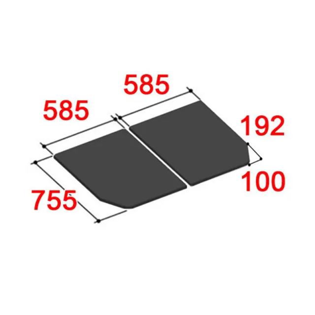 LIXIL（INAX）　薄型保温組フタ　ブラック　【品番：YFK-1276B（4）-D4/K】【14】