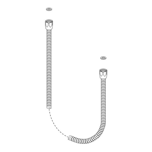 LIXIL（INAX）　水栓接続ホース（L=500）　【品番：A-10837-5-PU】【14】