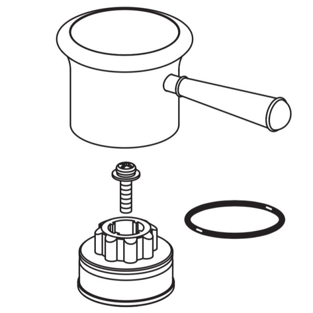 LIXIL（INAX）　レバーハンドル部（水側用）　【品番：A-4565-W（C）】【14】