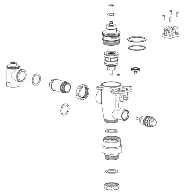 LIXIL（INAX）　節水形自動大便フラッシュバルブ本体（メッキ無）　【品番：A-4985-3】【14】