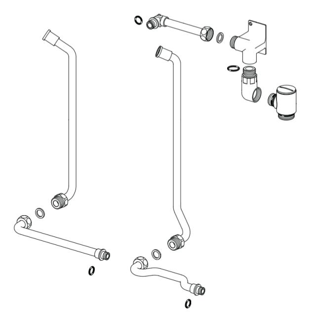 LIXIL（INAX）　配管セット（L）　【品番：A-5564-PU】【14】