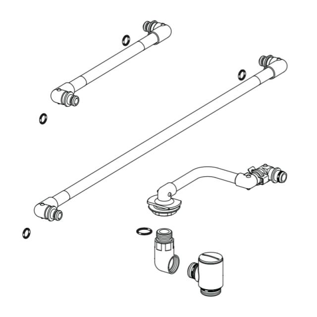 LIXIL（INAX）　配管セット（R）　【品番：A-5884-PU】【14】