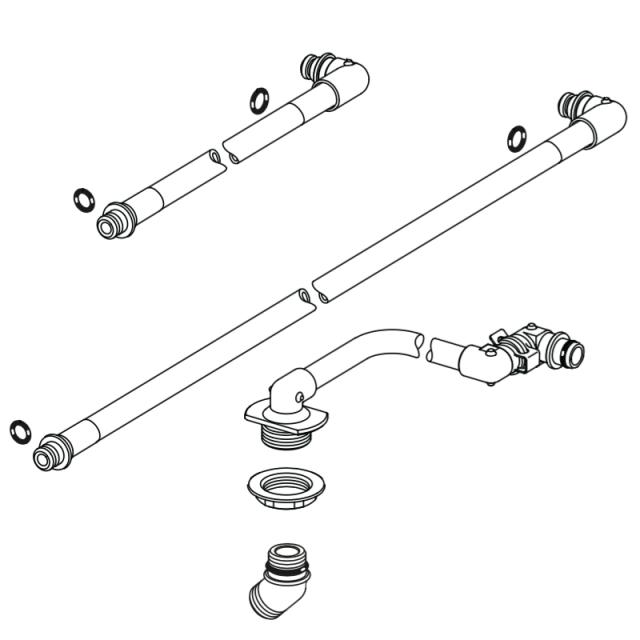 LIXIL（INAX）　配管セット（L）　【品番：A-5948-PU】【14】 9,174円