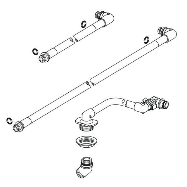 LIXIL（INAX）　配管セット（R）　【品番：A-5964-PU】【14】