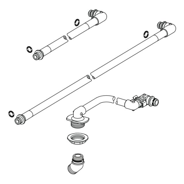 LIXIL（INAX）　配管セット（L）　【品番：A-6034-PU】【14】