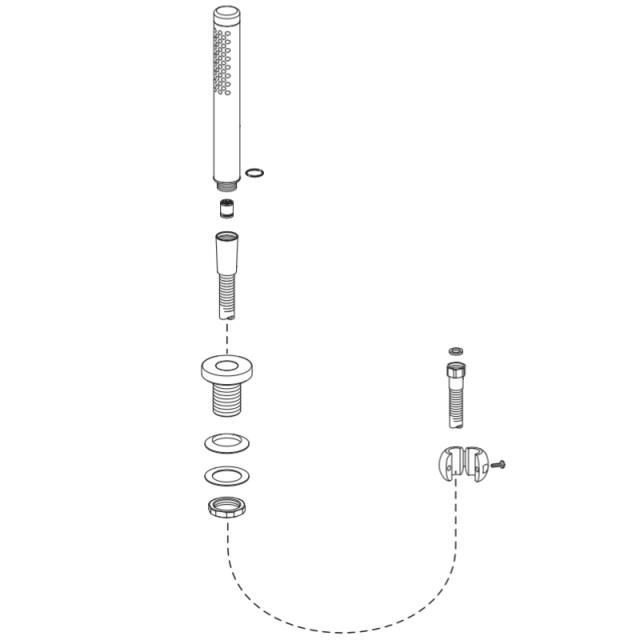LIXIL（INAX）　ハンドシャワー部（黒）　【品番：A-8350/SAB】【14】
