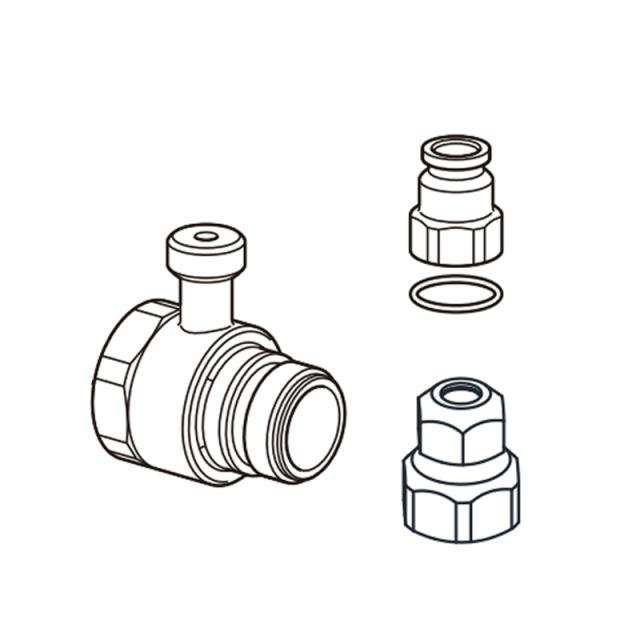 LIXIL（INAX）　芯間変更用ユニオン（定流量弁なし）（120mm）　【品番：A-8736】【14】