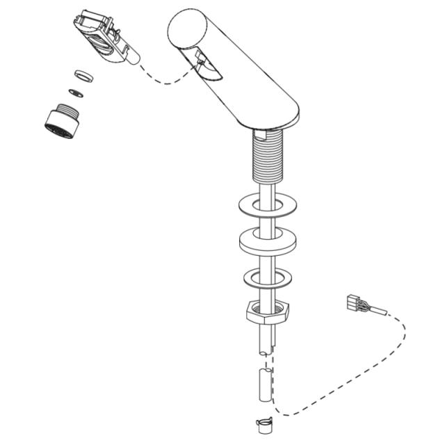 LIXIL（INAX）　吐水口部（100Vポップアップ無）　【品番：A-8848-100】【14】