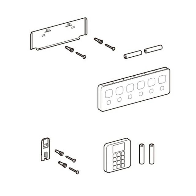 LIXIL（INAX）　壁リモコン・設定リモコンキット/黒（6グレード）　【品番：CWA-333】【14】