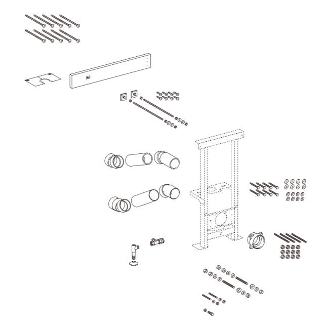 LIXIL（INAX）　フレーム構造部（床上排水用）　【品番：DFA-F25QAPB】【14】