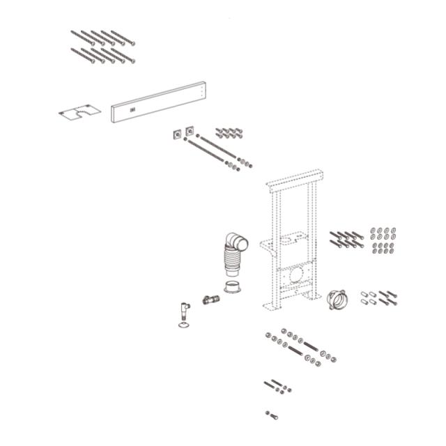 LIXIL（INAX）　フレーム構造部（床排水用）　【品番：DFA-F25QASB】【14】