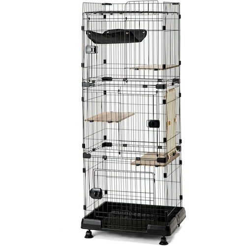 アイリスオーヤマ　ＩＲＩＳ　２８３０４５　ルーフキャットケージ　アイアンブラック　【品番：RFC-704】