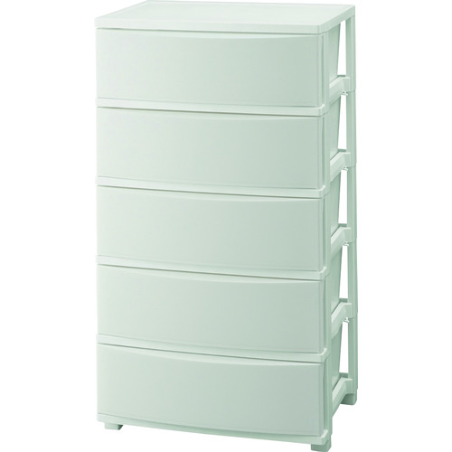 アイリスオーヤマ　ＩＲＩＳ　２８３２４７ワイドチェスト　ＣＬＮ—５４５　ホワイト　５段　【品番：CLN-545-W】