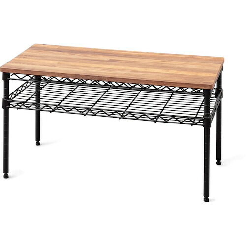 アイリスオーヤマ　ＩＲＩＳ　５３７１６０　カラーメタルラック　テーブル　ブラック　【品番：CMM-T76362-B】