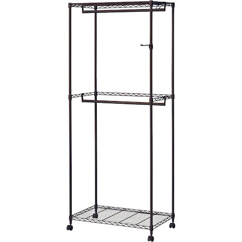 アイリスオーヤマ　ＩＲＩＳ　５２３１８５　カラーメタル　ワードローブ　２段タイプ　【品番：CMW2-75182-BW】