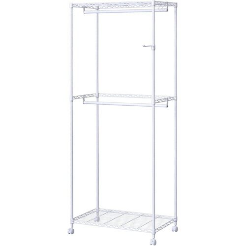 アイリスオーヤマ　ＩＲＩＳ　１０８４７７　カラーメタル　ワードローブ　２段タイプ　【品番：CMW2-75182-W】