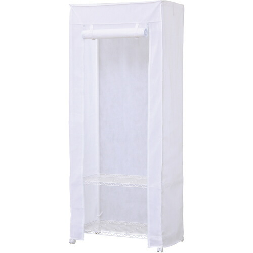 アイリスオーヤマ　ＩＲＩＳ　５２２７５４　カラーメタル　ワードローブ　カバー付　ホワイトき　【品番：CMW-75183C-W】