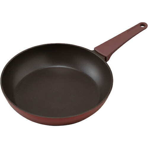 アイリスオーヤマ　ＩＲＩＳ　５７６９６７　取っ手一体型フライパン２８ｃｍ　ＩＨルビーレッド　【品番：DCF-I28】