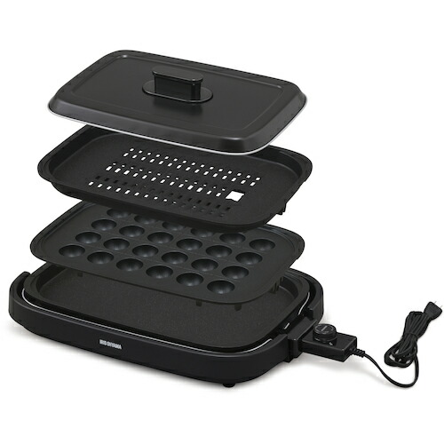 アイリスオーヤマ　ＩＲＩＳ　２９６６４０　網焼きホットプレート　３枚焼き　【品番：IHA-A30-B】