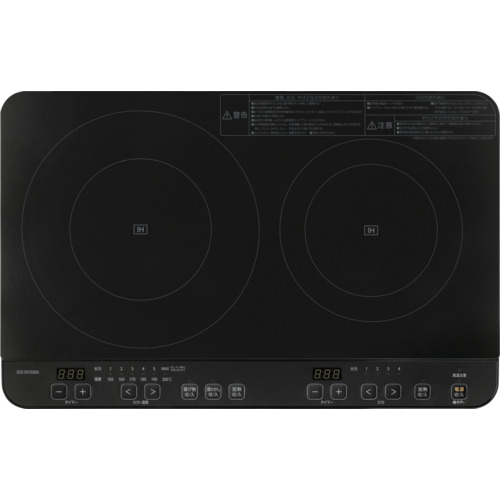 アイリスオーヤマ　ＩＲＩＳ　１０７２７３　２口ＩＨコンロ　脚付　ブラック　【品番：IHK-WT41S-B】_1