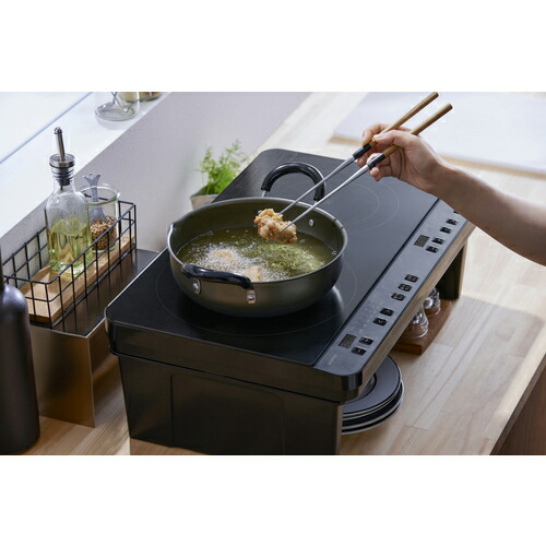 アイリスオーヤマ　ＩＲＩＳ　１０７２７３　２口ＩＨコンロ　脚付　ブラック　【品番：IHK-WT41S-B】_3