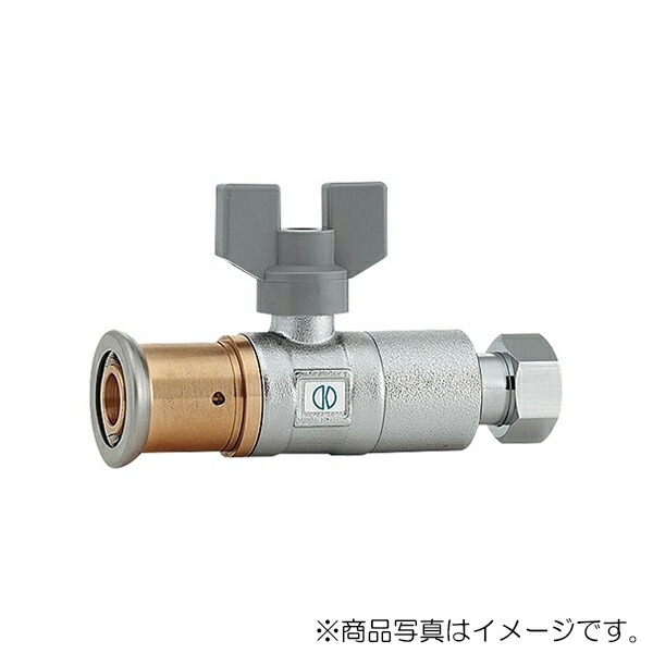カクダイ　逆止弁つきボール止水栓（ワンタッチ・片ナットつき）　【品番：656-202-16A】