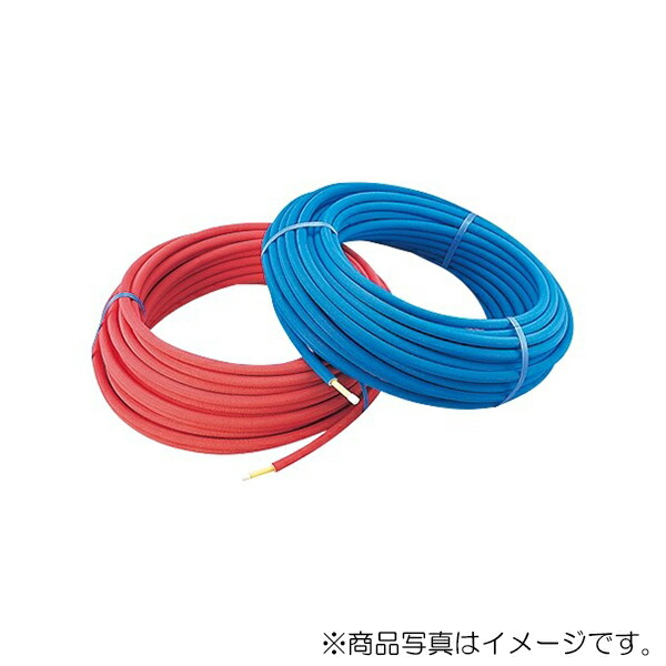 カクダイ　保温材つき架橋ポリエチレン管　レッド　【品番：672-115-50R】
