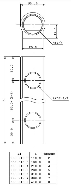 カクダイ ヘッダー 682-013-8 カクダイ[682-013-8]ﾍｯﾀﾞｰ 682-013-8 ヘッダー カクダイアウン