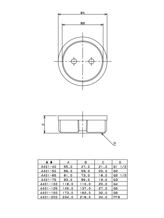 カクダイ 内螺旋釘洗い濯ぎ口 【品番：4401-200】
